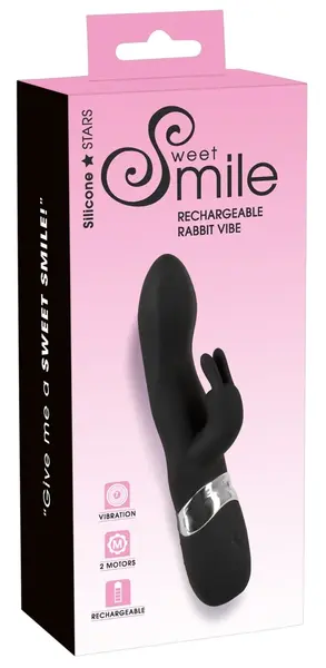 Sweet Smile Punjivi Rabbit Vibrator Dva Motora Silikon 21cm