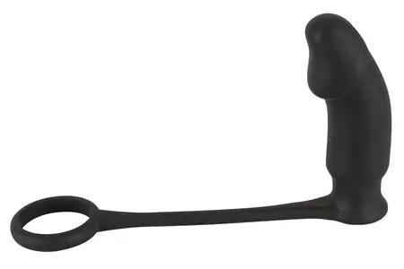 Black Velvets Intimate Duo Set - Silicone Ring & Vibro Plug, Black