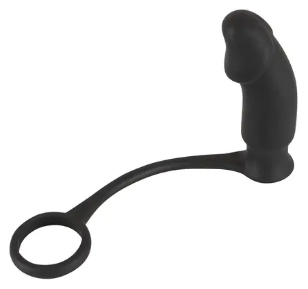 Black Velvets Intimate Duo Set - Silicone Ring & Vibro Plug, Black