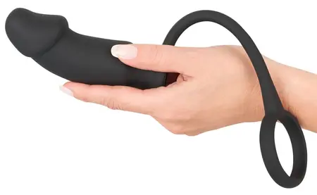 Black Velvets Intimate Duo Set - Silicone Ring & Vibro Plug, Black