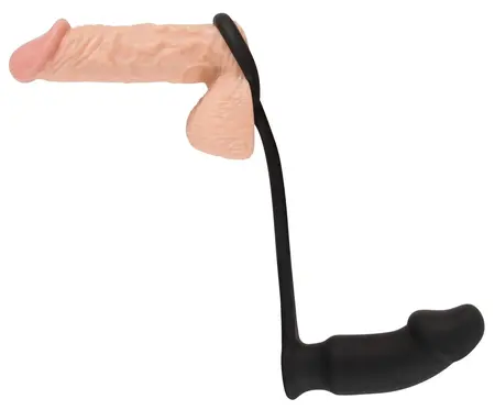 Black Velvets Intimate Duo Set - Silicone Ring & Vibro Plug, Black