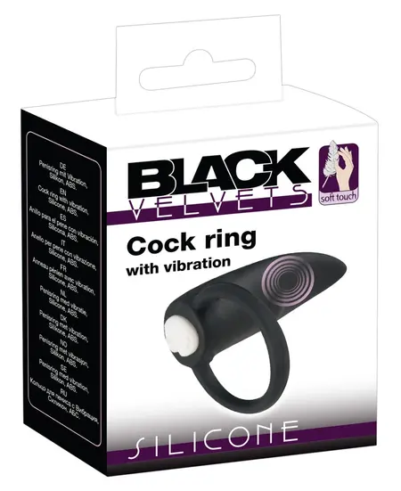 Bad Kitty Vibrating Support Ring 6cm Silicone Black Multi-Use