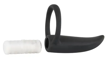 Bad Kitty Vibrating Support Ring 6cm Silicone Black Multi-Use