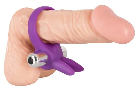 Sweet Smile Rabbit Vibrating Ring Flexible Ears Silicone 6.5cm