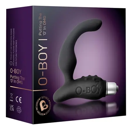 Rocks Off O-Boy 7 Black - Intimate Wellness Device, 7 Modes, Silicone