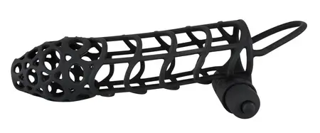Black Velvets Silicone Sleeve with Vibrating Bullet, Flexible 14 cm