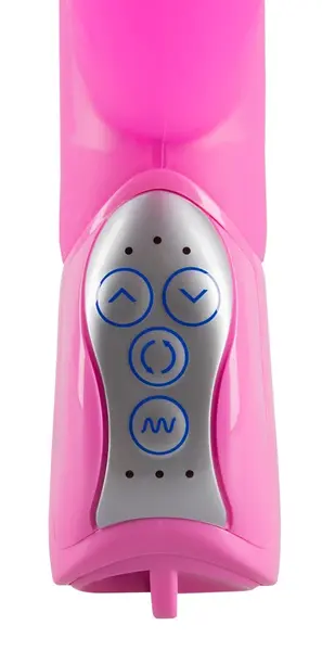 Sweet Smile Pearly Rabbit Silicone Intimate Device Pink 26cm Adjustable