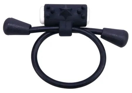 You2Toys Silicone Ring with Vibrating Stimulating Surface, Black