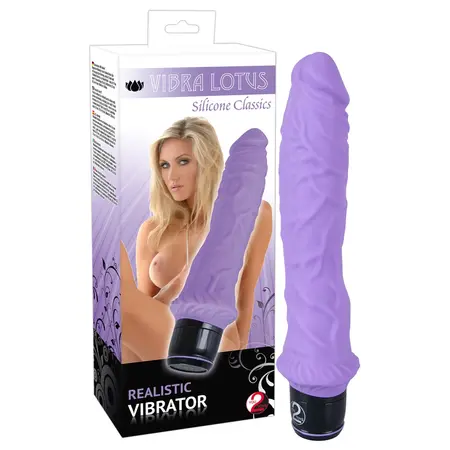 Vibra Lotus Lila Silikonski intimni uređaj 7 režima Ljubičasta 25cm