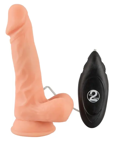 Realistixxx Real Nice Guy Vibrating Model with Suction Cup 18 cm Beige