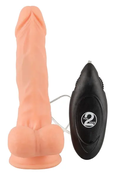 Realistixxx Real Nice Guy Vibrating Model with Suction Cup 18 cm Beige