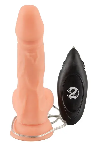 Realistixxx Real Nice Guy Vibrating Model with Suction Cup 18 cm Beige