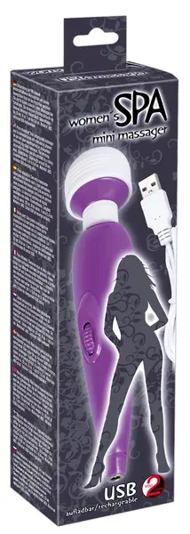 Passion Pointer Mini Wireless Massage Wand, Adjustable Vibration, Purple