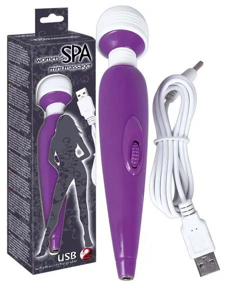 Passion Pointer Mini Wireless Massage Wand, Adjustable Vibration, Purple