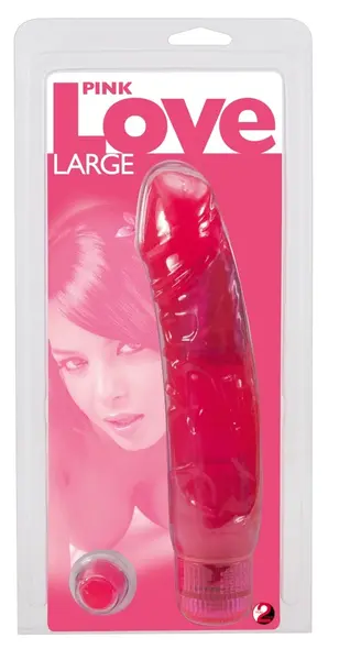 You2Toys Pink Love Veliki intimni masažer 22cm Transparentno roze
