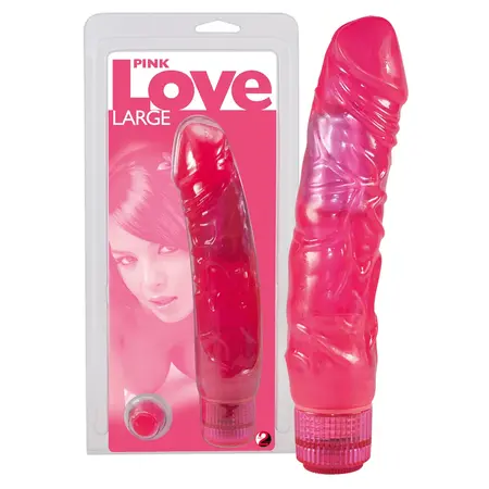 You2Toys Pink Love Veliki intimni masažer 22cm Transparentno roze