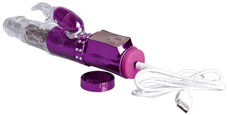 Diamond Affairs USB Rotating Intimate Device Purple 22cm TPE/ABS
