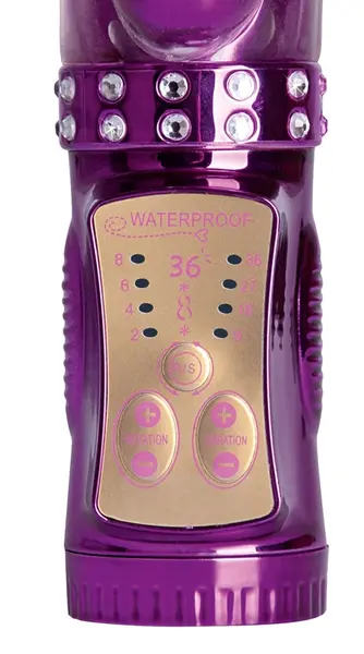 Diamond Affairs USB Rotating Intimate Device Purple 22cm TPE/ABS