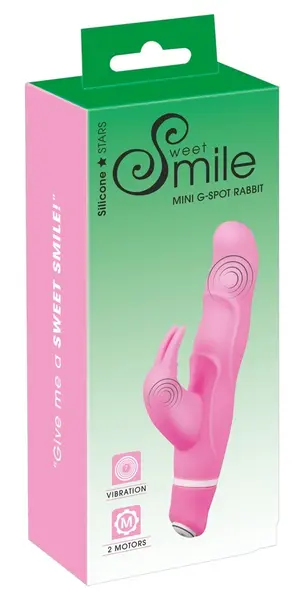 Sweet Smile Magic-Minis G-Bunny Compact Dual-Motor Intimate Massager, Pink