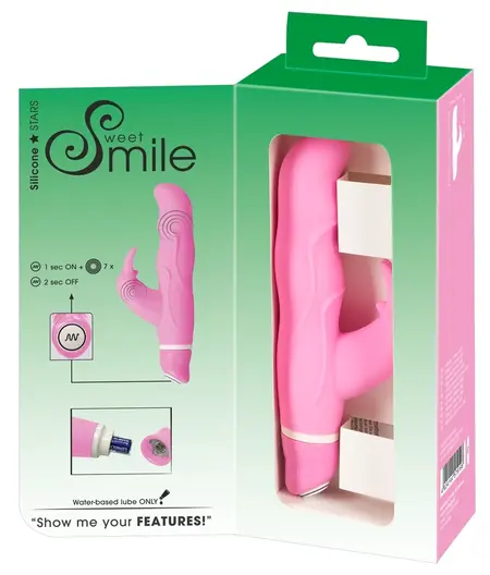 Sweet Smile Magic-Minis G-Bunny Compact Dual-Motor Intimate Massager, Pink