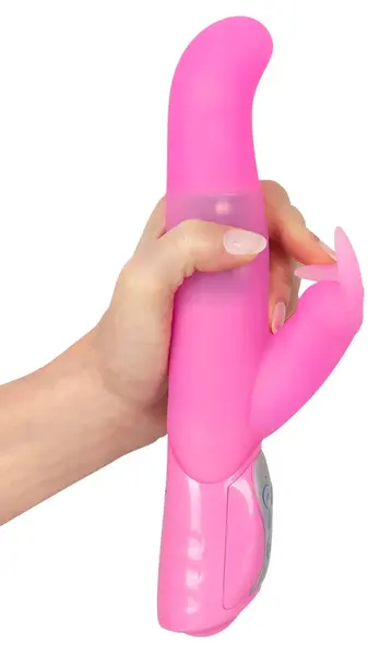 Smile Pearl Bunny Pink Rotating Silicone Intimate Massager 26cm