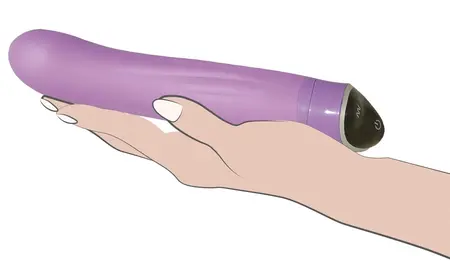 Sweet Smile Easy Violet Silicone Massager 22cm, 7 Vibration Modes, White