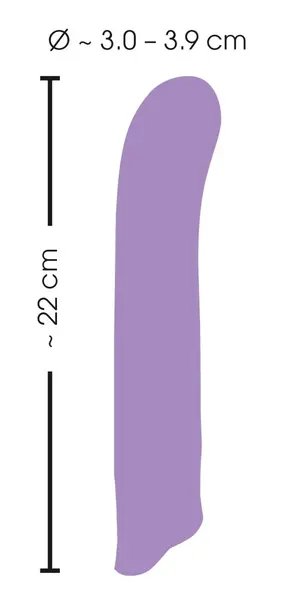 Sweet Smile Easy Violet Silicone Massager 22cm, 7 Vibration Modes, White