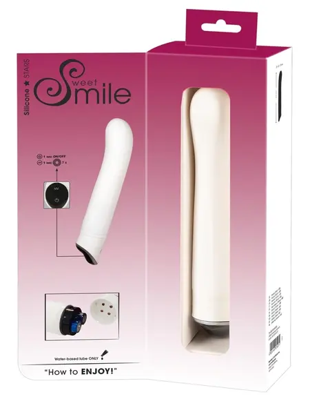 Sweet Smile Easy White Intimate Massager 7-Speed Silicone 22cm