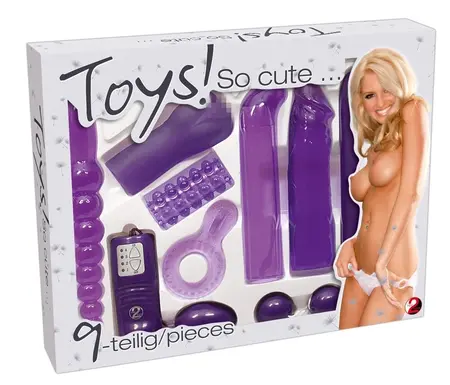 You2Toys Purple Sensation 9-Piece Vibrating Toy Set ABS TPE PVC