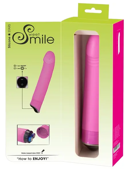 Smile Happy Roze Vibrator 7 režima Zakrivljeni model - Kompaktni dizajn