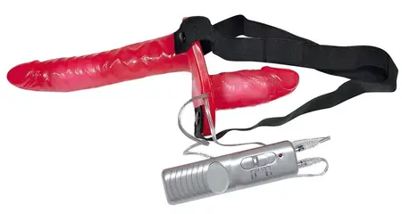 Bad Kitty Duo Vibrating Strap-On System, Double Stimulation, Black