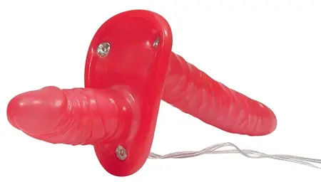 Bad Kitty Duo Vibrating Strap-On System, Double Stimulation, Black