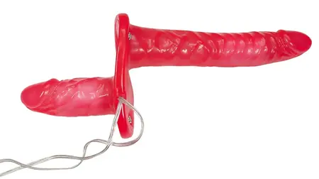 Bad Kitty Duo Vibrating Strap-On System, Double Stimulation, Black