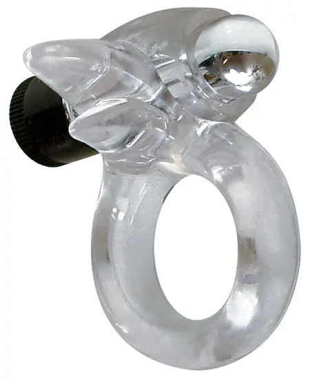 Silver Bird Intimate Ring with Vibrating System, Transparent, 2.5 cm