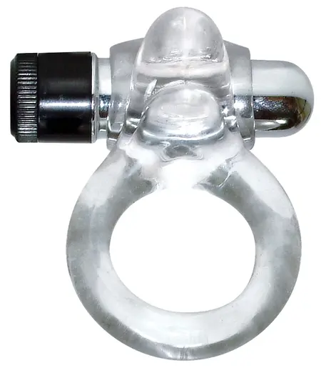 Silver Bird Intimate Ring with Vibrating System, Transparent, 2.5 cm