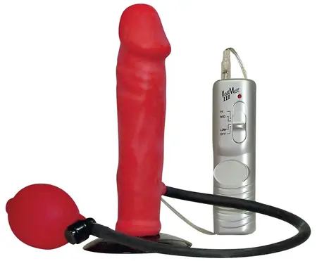 Red Balloon Inflatable Intimate Device with Vibration, 16.5 cm, Red