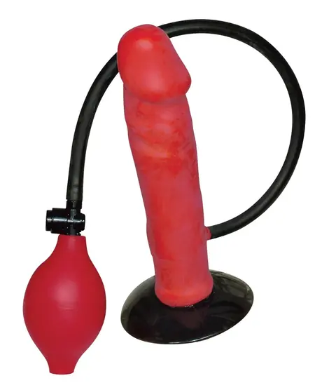 Red Balloon Inflatable Intimate Device with Vibration, 16.5 cm, Red