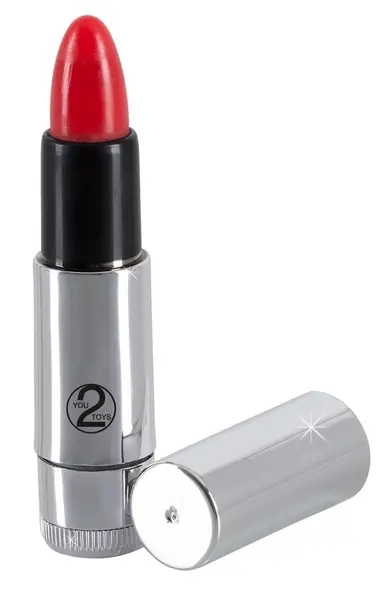 You2Toys Kiss Me Lipstick Mini vibrator, više brzina, Crvena/Crna, 8.7cm