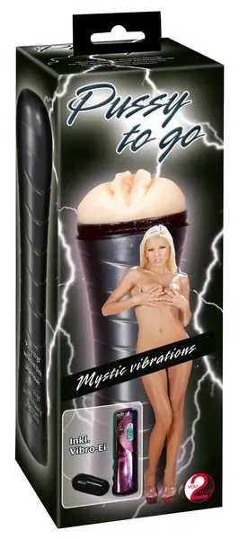 You2Toys Pussy to Go Vibration intimni uređaj sa teksturiranim kanalom 23cm