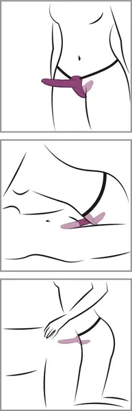 You2Toys Vibrating Strap-On Duo podesivi dupli pojas ljubičasta