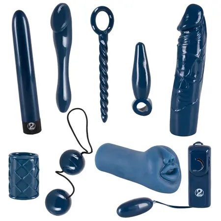 You2Toys Midnight Blue 9-delni intimni set osnovnih potrepština, TPE i ABS