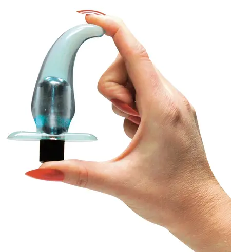 You2Toys Blue-Transparent Vibrating Anal Plug 11cm TPE