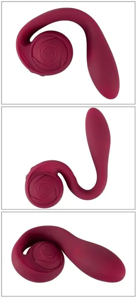 Rosenrot Rose Savtljivi Dvomotorni Fleksibilni Intimni Masažer Roze 20cm