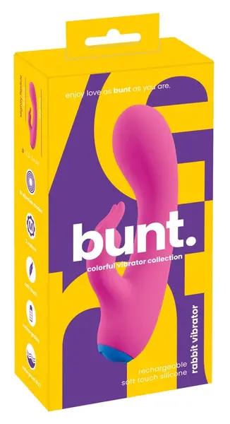 Love Bunt. Rabbit Intimate Device, Dual Motor, Colorful, 14.5cm, Silicone