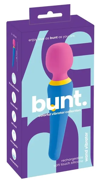 bunt. Colour-Block Wand Massager, 10 Modes, Rechargeable, 19.7 cm