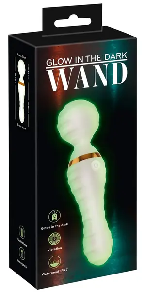 You2Toys GITD Wand Multi-Functional Glow-in-the-Dark Massager, 19.5 cm