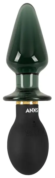 ANOS Double-Ended Intimate Machine Silicone & Glass, 10 Modes, 16.6 cm