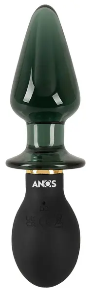 ANOS Double-Ended Intimate Machine Silicone & Glass, 10 Modes, 16.6 cm