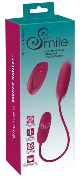 Sweet Smile RC Duo Flexible Remote Control Vibrating & Shaking Set, 50cm