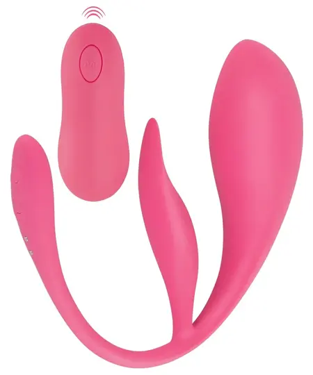 Sweet Smile RC Duplo Zadovoljstvo Intimni Vibracioni Sistem, 26cm, Roze